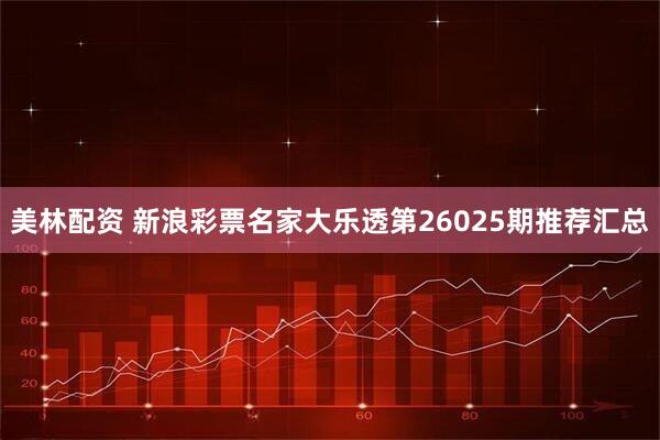 美林配资 新浪彩票名家大乐透第26025期推荐汇总